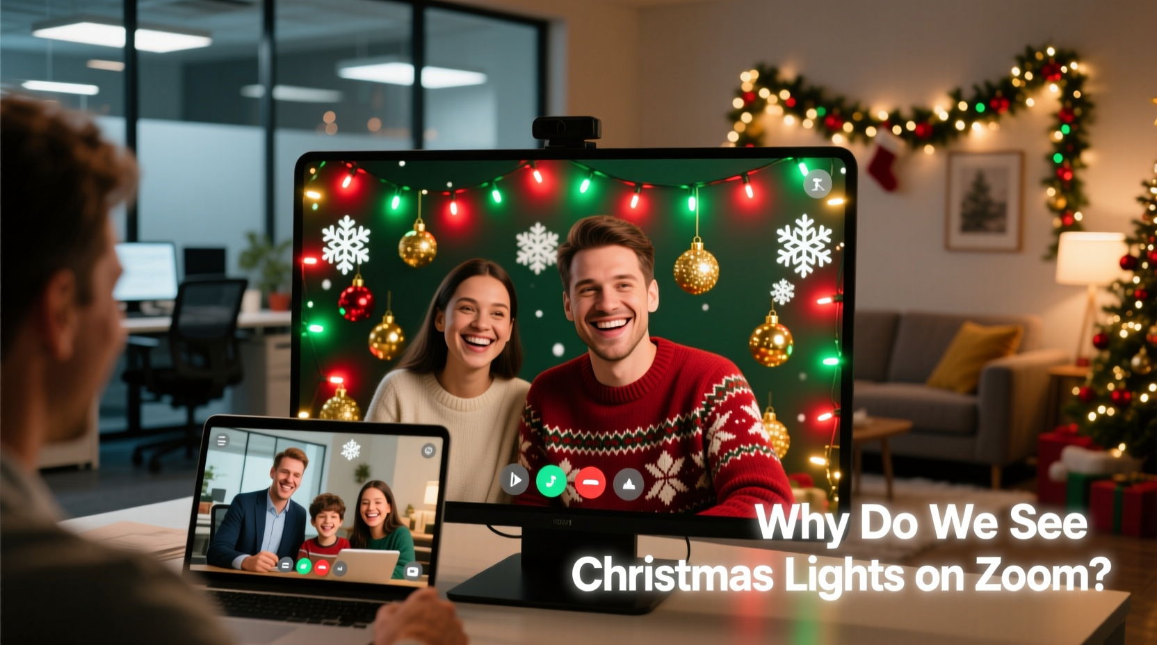 why do streaming services add christmas light filters to virtual backgrounds
