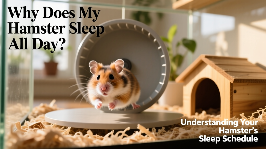 A hamster running on a quiet, solid-surface exercise wheel inside a tidy cage with bedding and hideouts