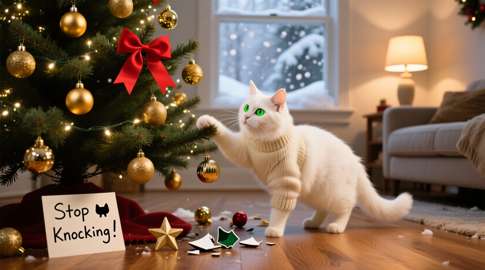 why does my cat keep knocking over the christmas tree simple prevention tips