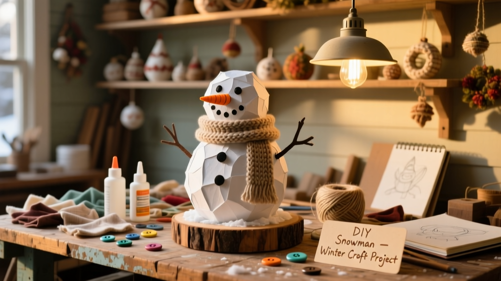 DIY Snowman Display for Front Porch or Yard