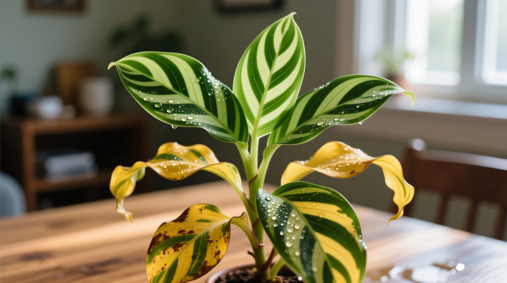 why are the leaves on my tradescantia zebrina turning yellow