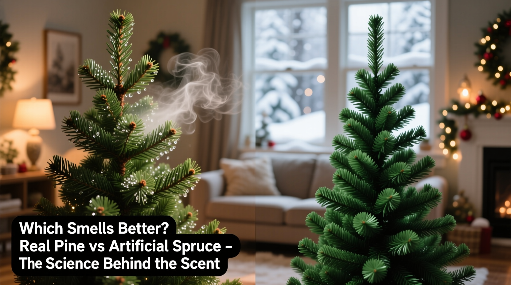 real pine vs artificial spruce trees which smells better and why