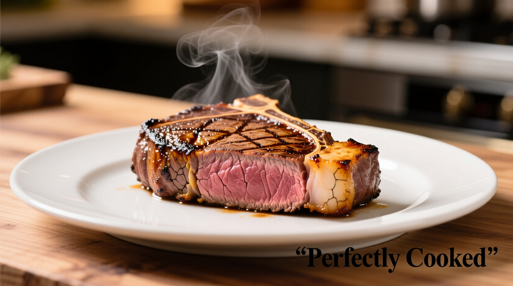 Perfectly cooked filet mignon with golden crust