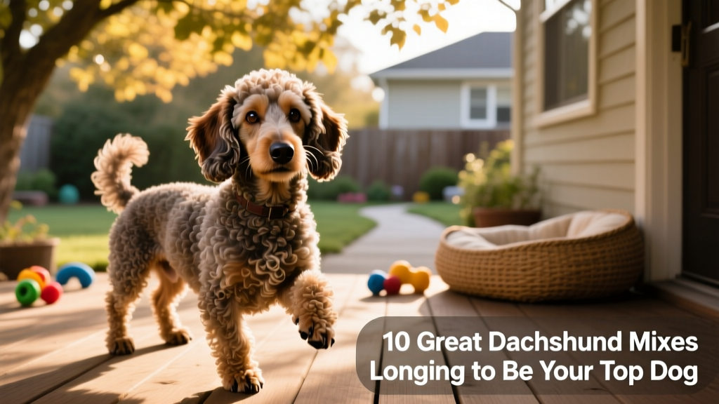 poodle dachshund mix with poodle fur and snout
