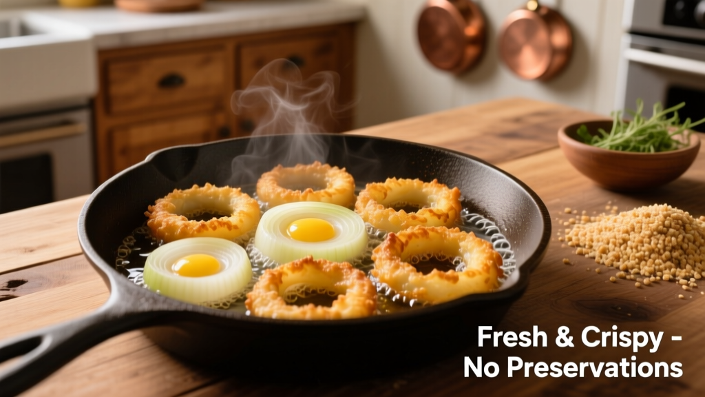Crispy Homemade Frozen Onion Rings in Air Fryer