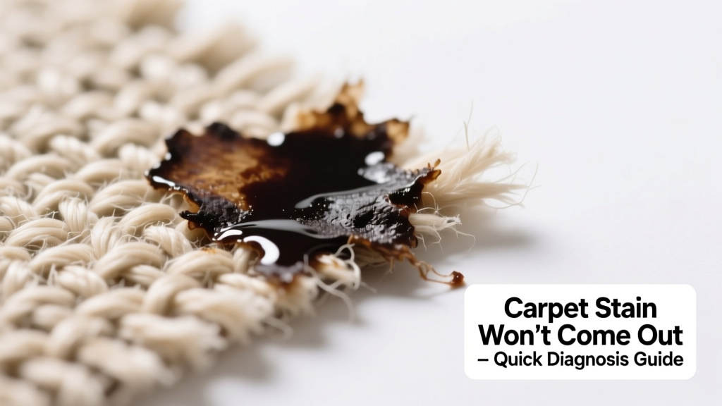 Carpet Stain Won’t Come Out — Quick Diagnosis Guide
