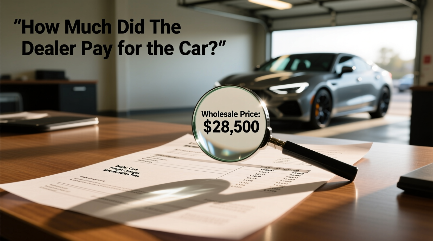 how much did the dealer pay for the car