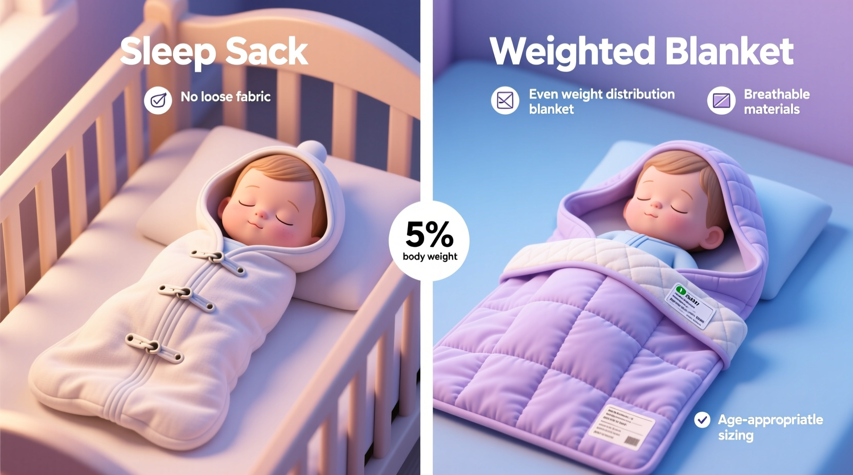 toddler sleep sacks vs weighted blankets which promotes safer rest