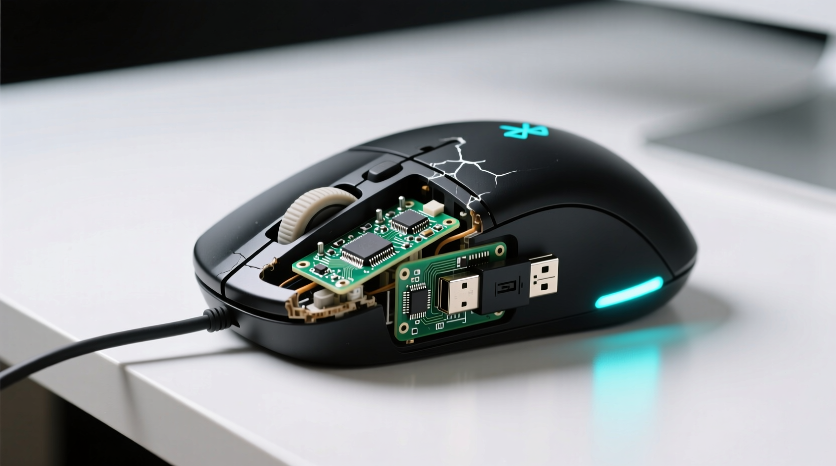 hack an old computer mouse into a wireless bluetooth mo