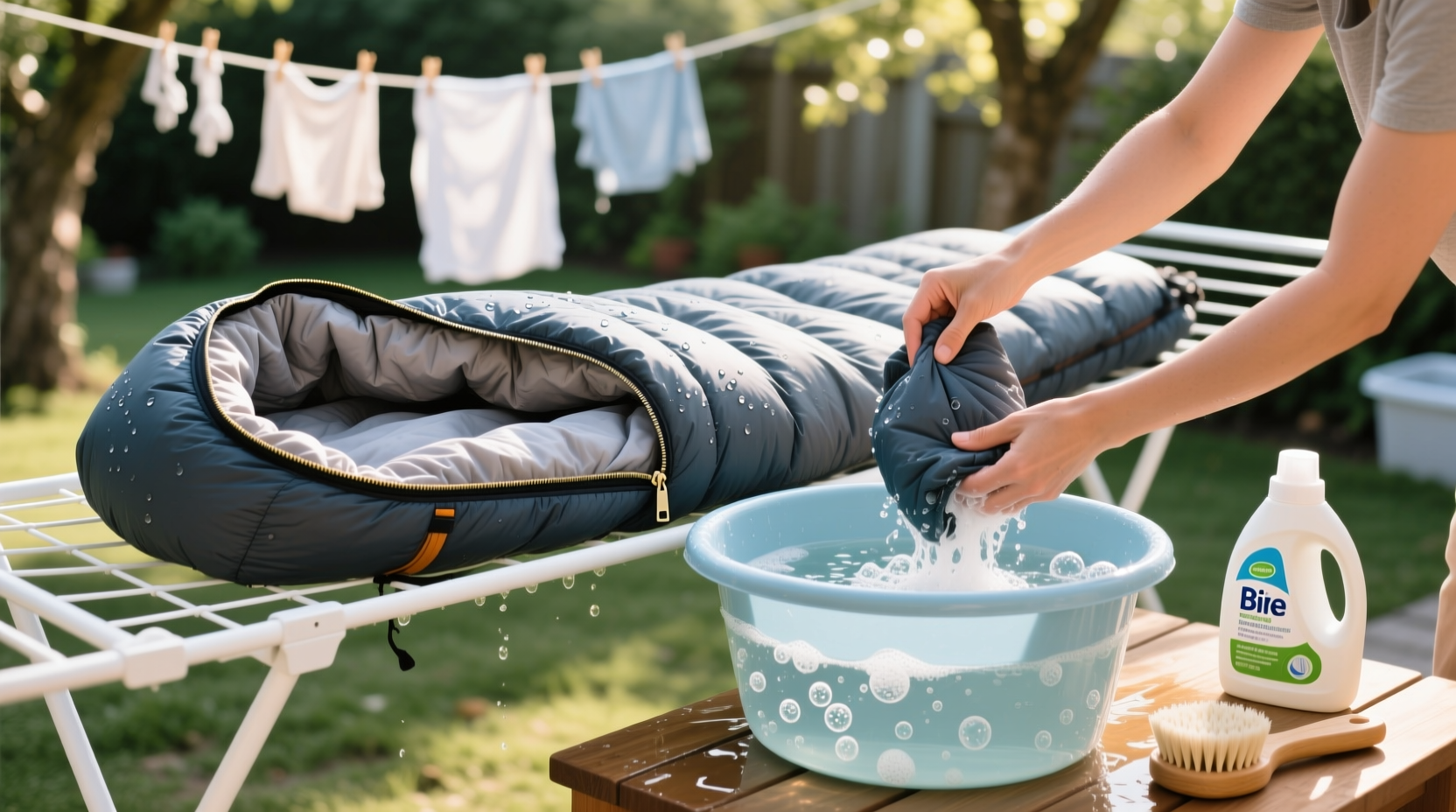 how to wash a sleeping bag
