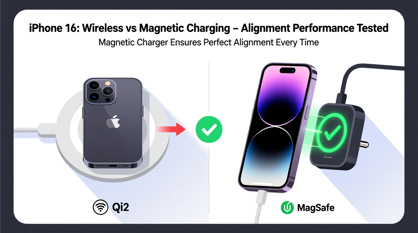 wireless charging pad vs magnetic charger for iphone 16 is alignment still an issue