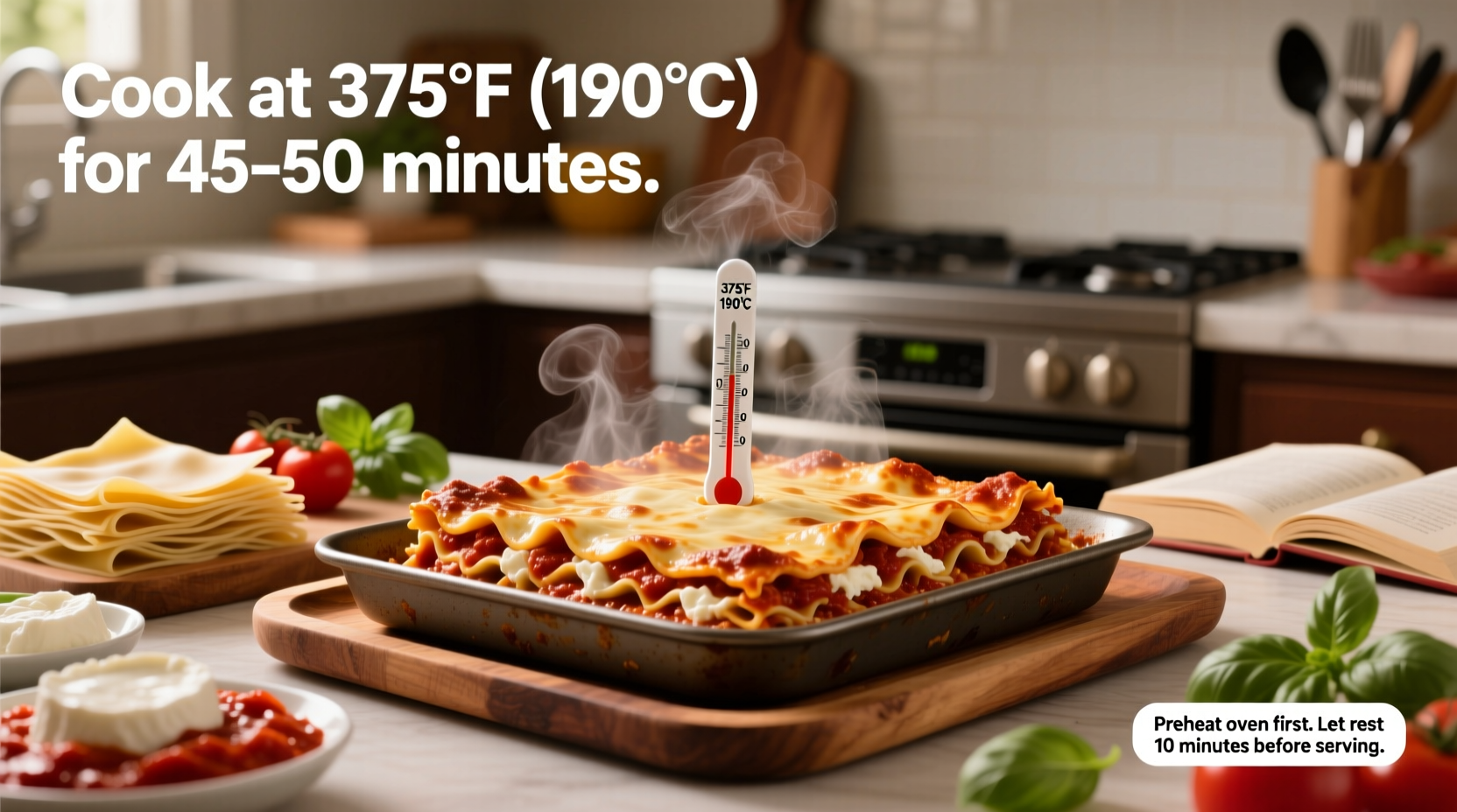 what temp do you cook lasagna