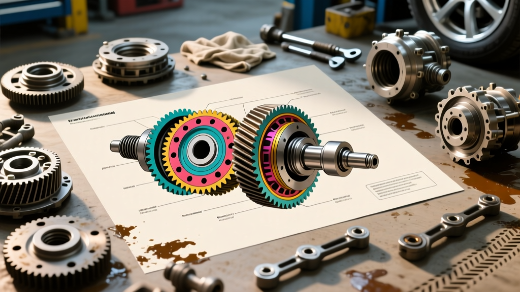 Using a Differential Gear Diagram to Diagnose Axle Noise