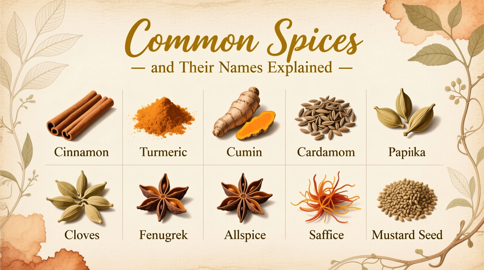 common spices and their names explained