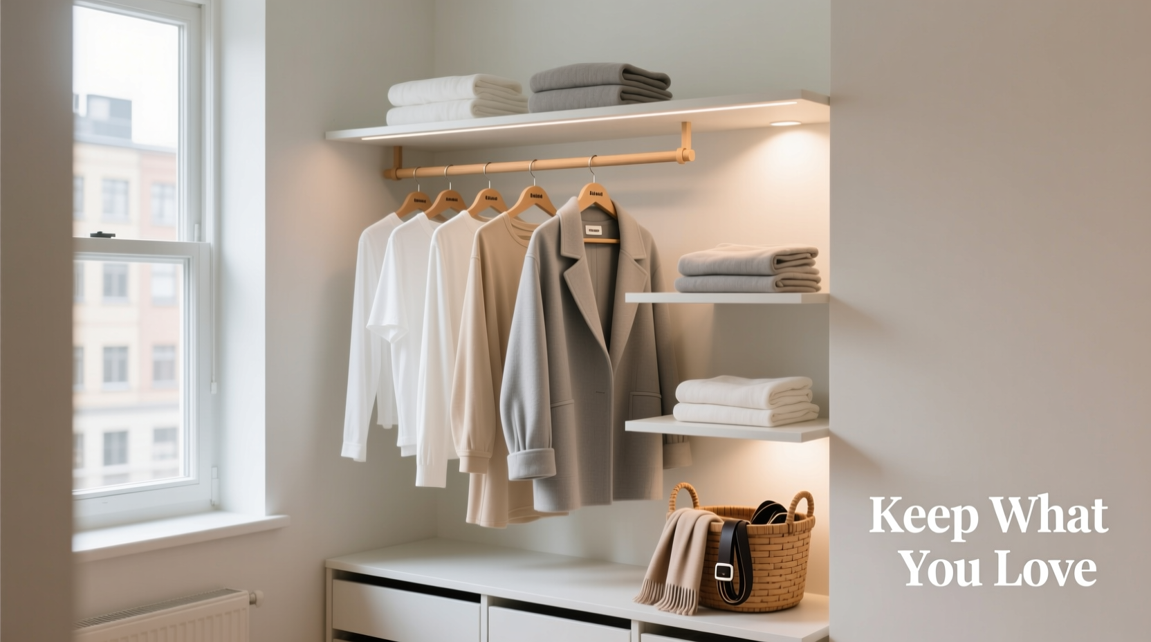 how to effectively declutter a small closet without throwing away favorites