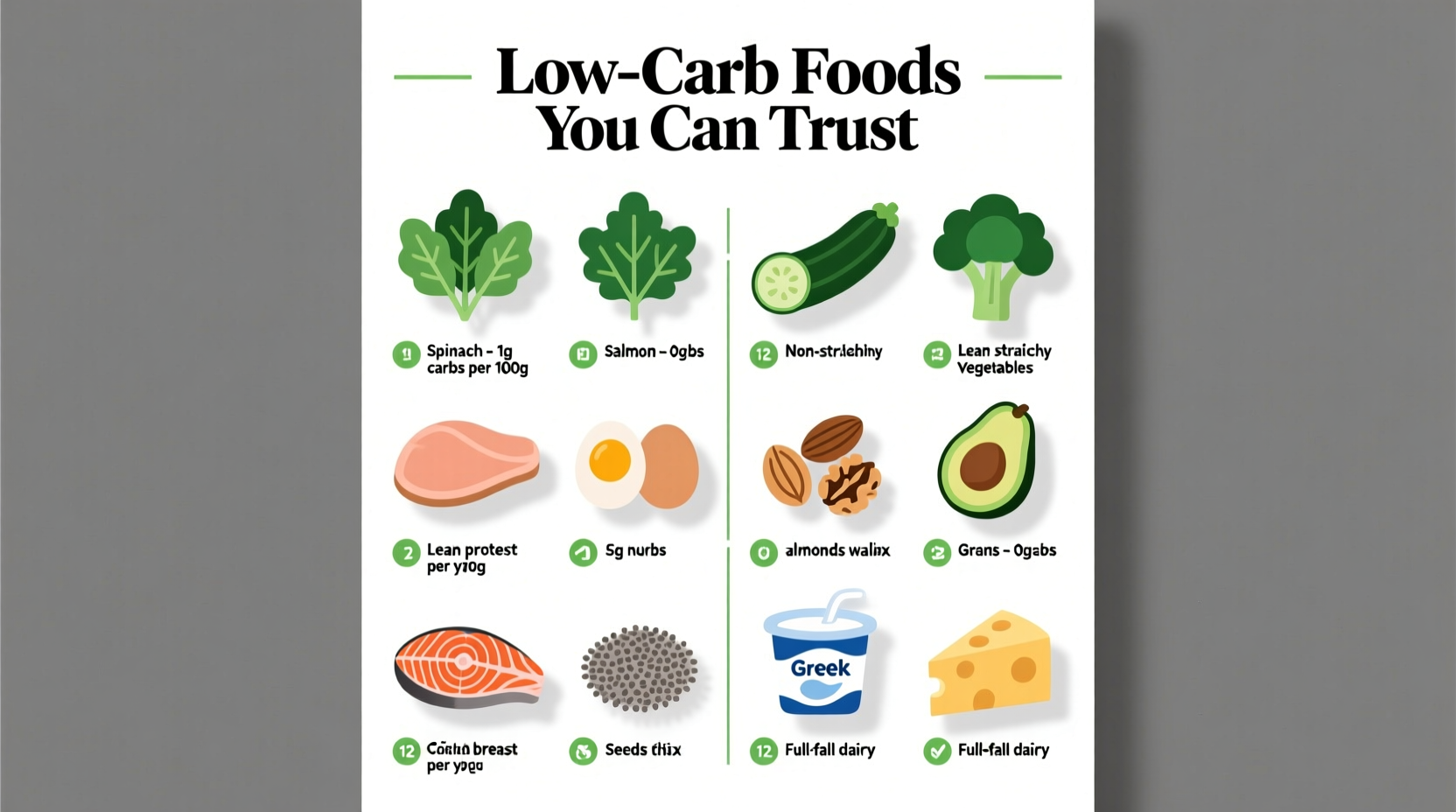 what foods are low in carbs