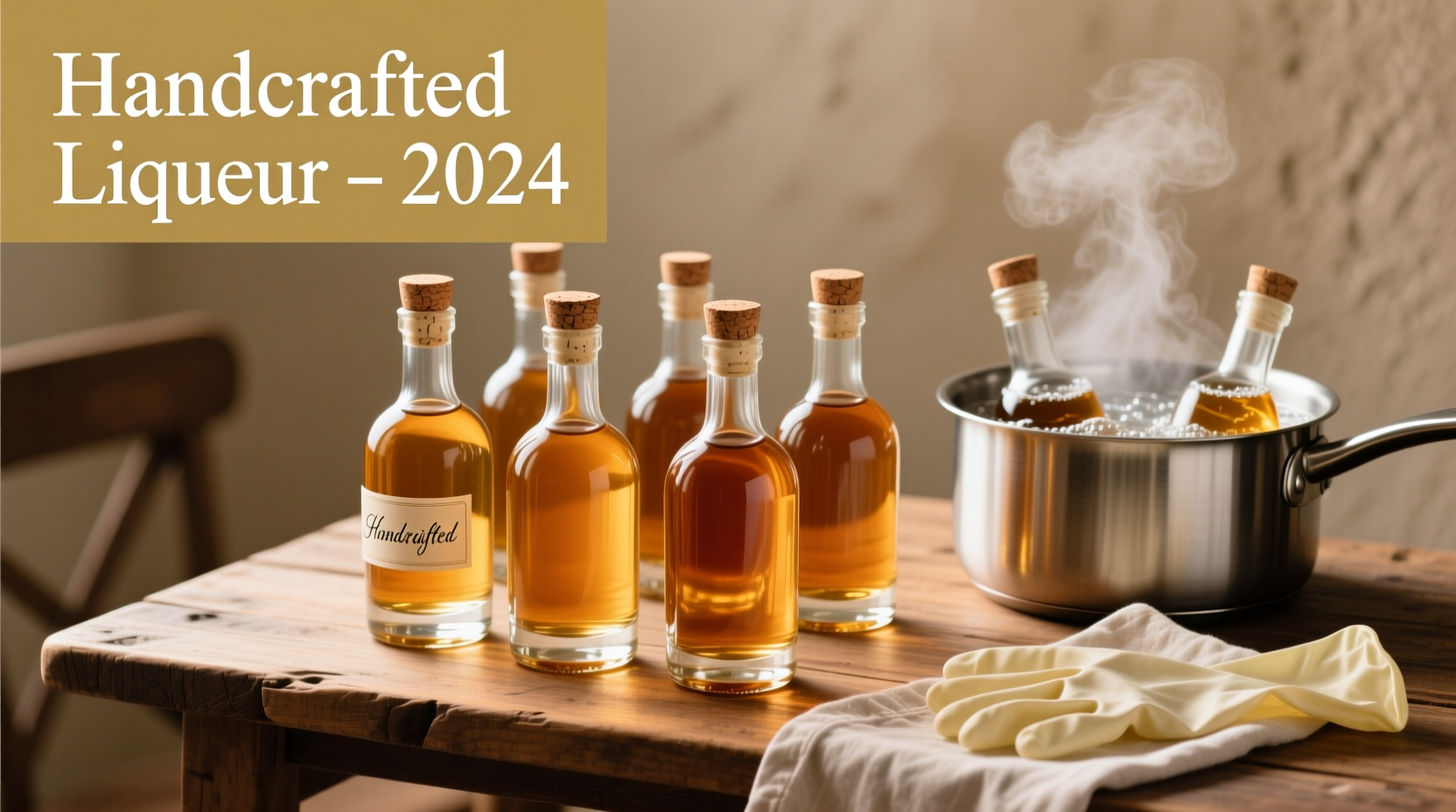 how to sterilize homemade liqueur bottles before filling and gifting
