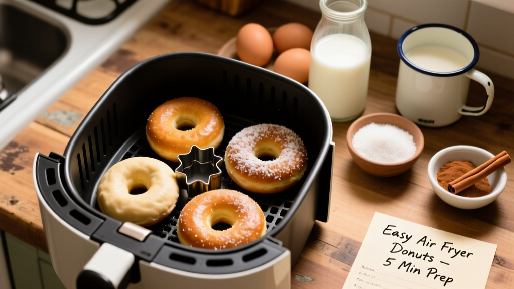 Easy Air Fryer Donuts with Biscuits (5-Min Prep!)