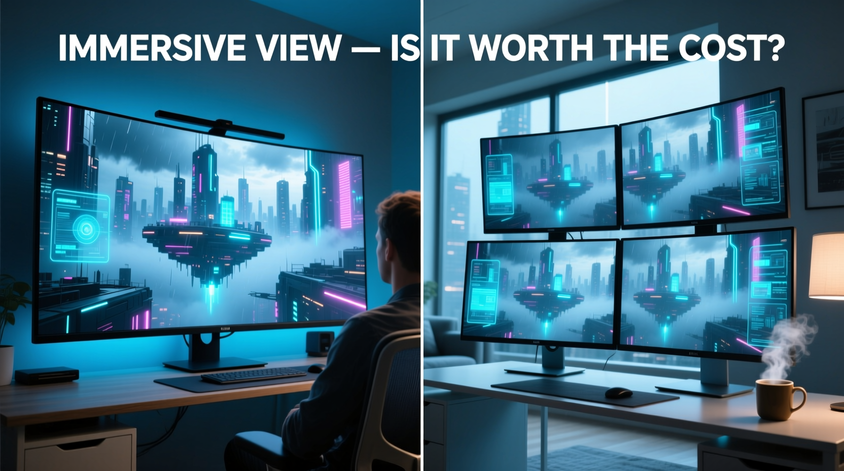 ultrawide monitor vs dual setup is the immersive view worth the cost