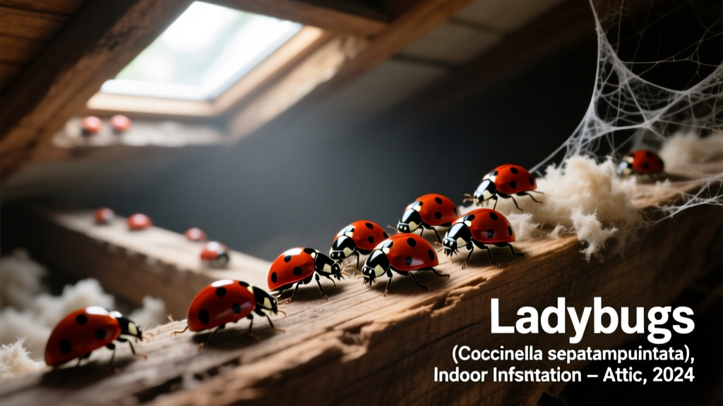 Ladybugs Indoors in the Attic: Identification & Control
