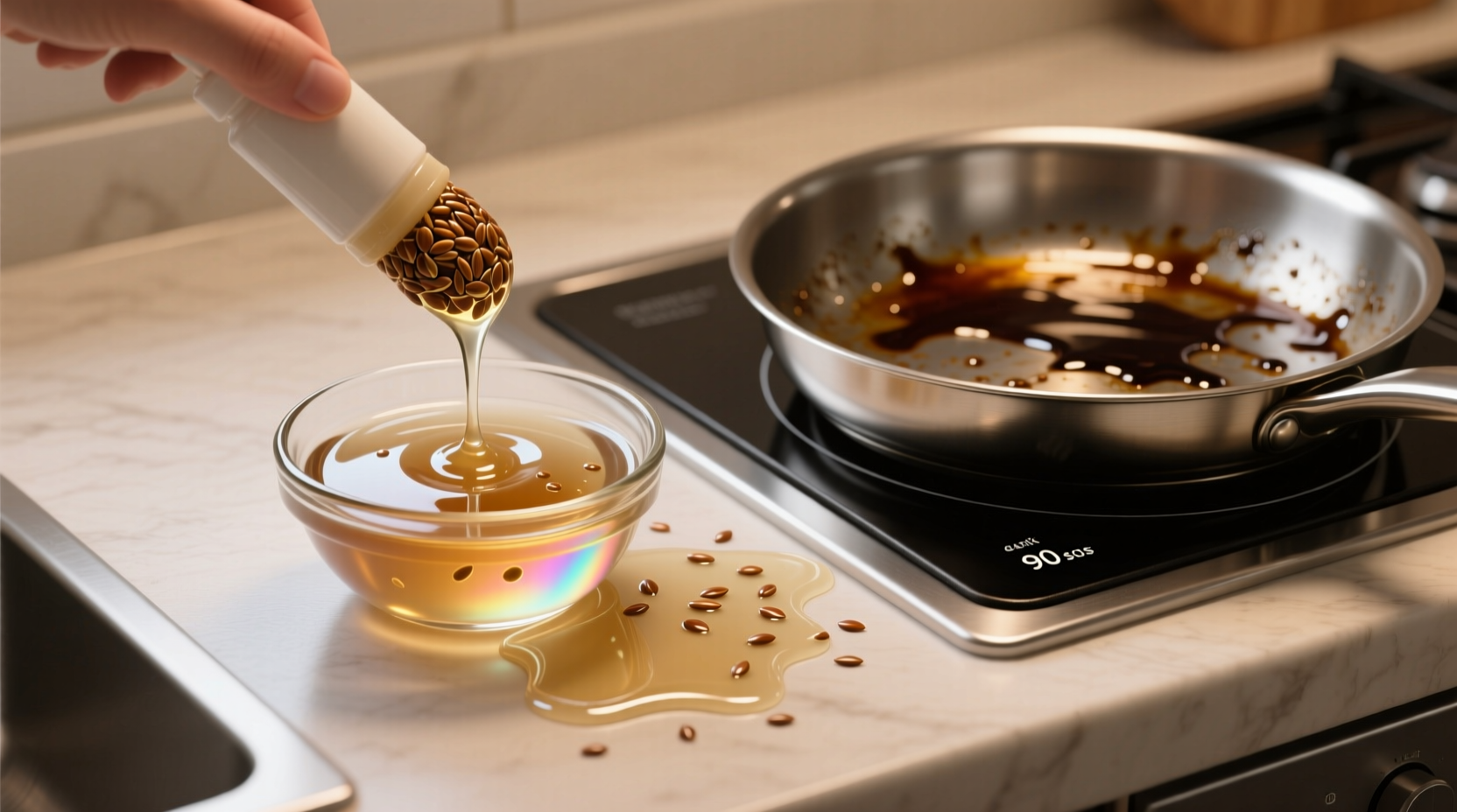 flaxseed gel vs aloe vera for stovetop grease