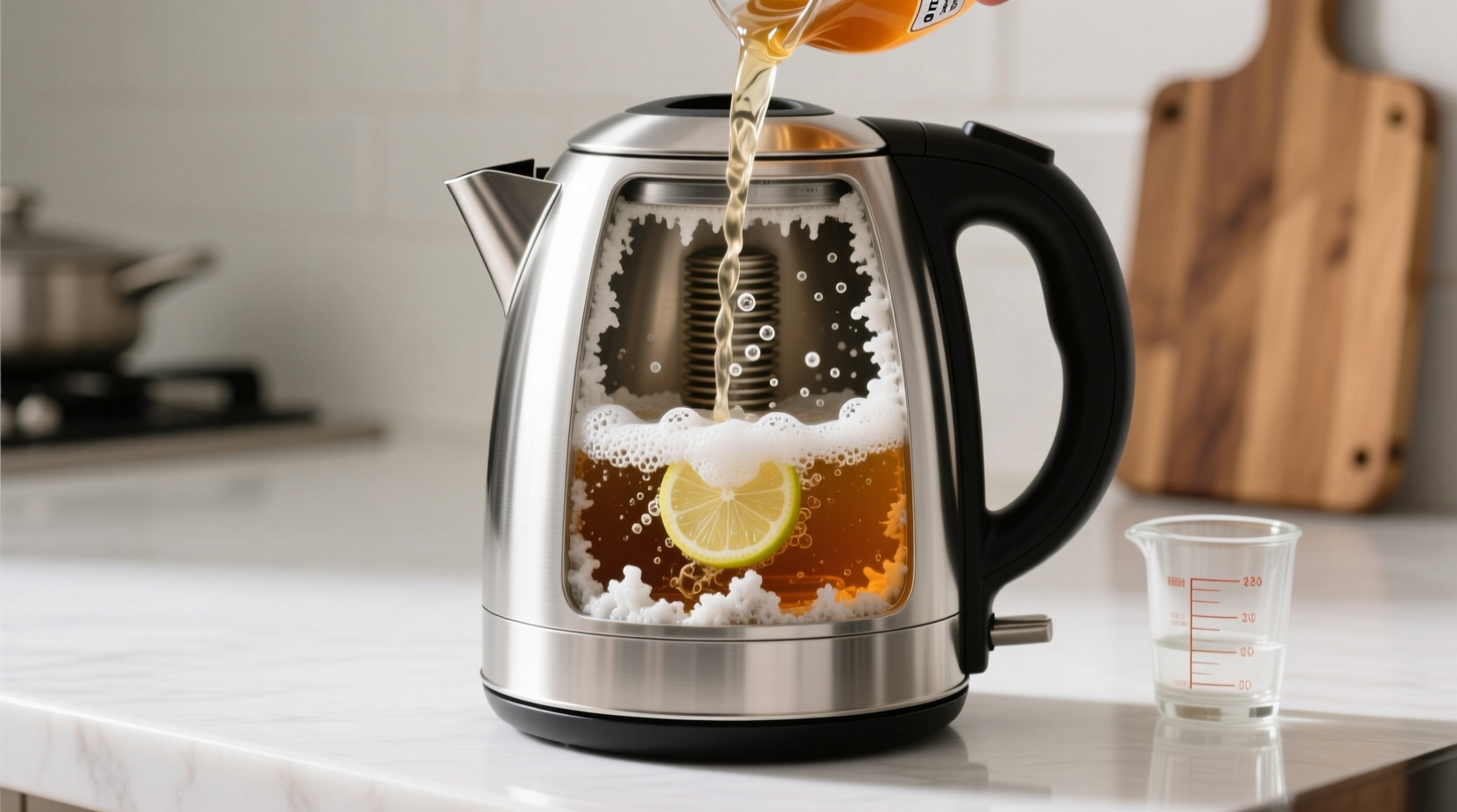 remove limescale with apple cider vinegar