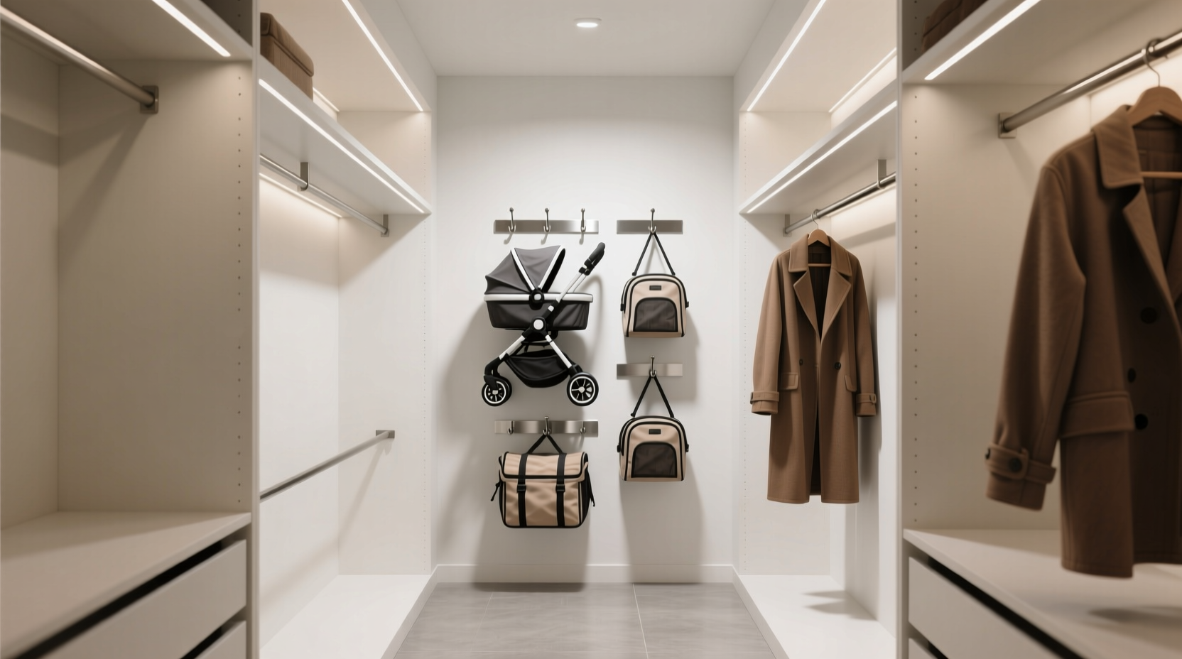 closet organization tips for pet strollers