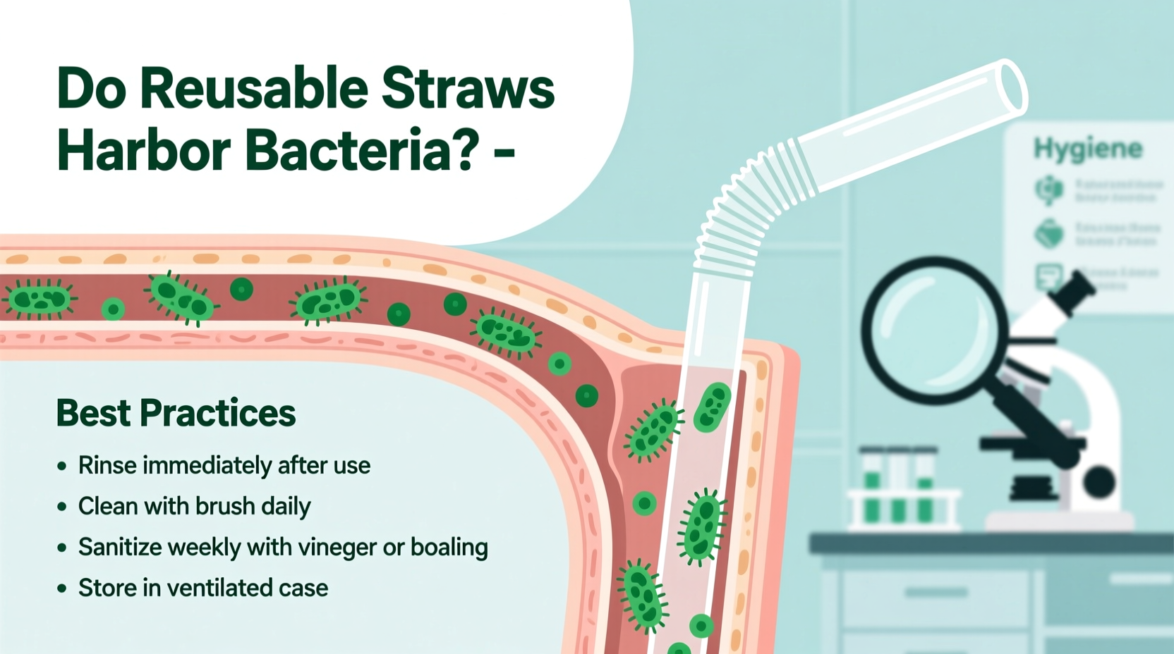 do reusable straws harbor bacteria if not cleaned properly best practices