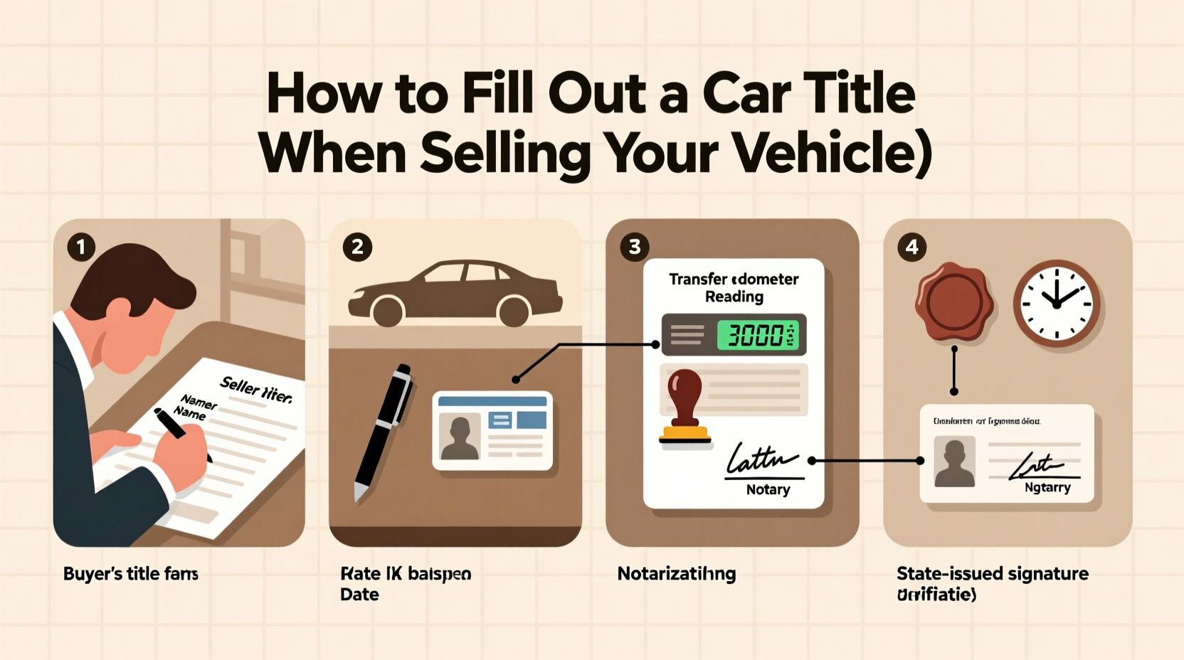 how to fill out a title when selling a car