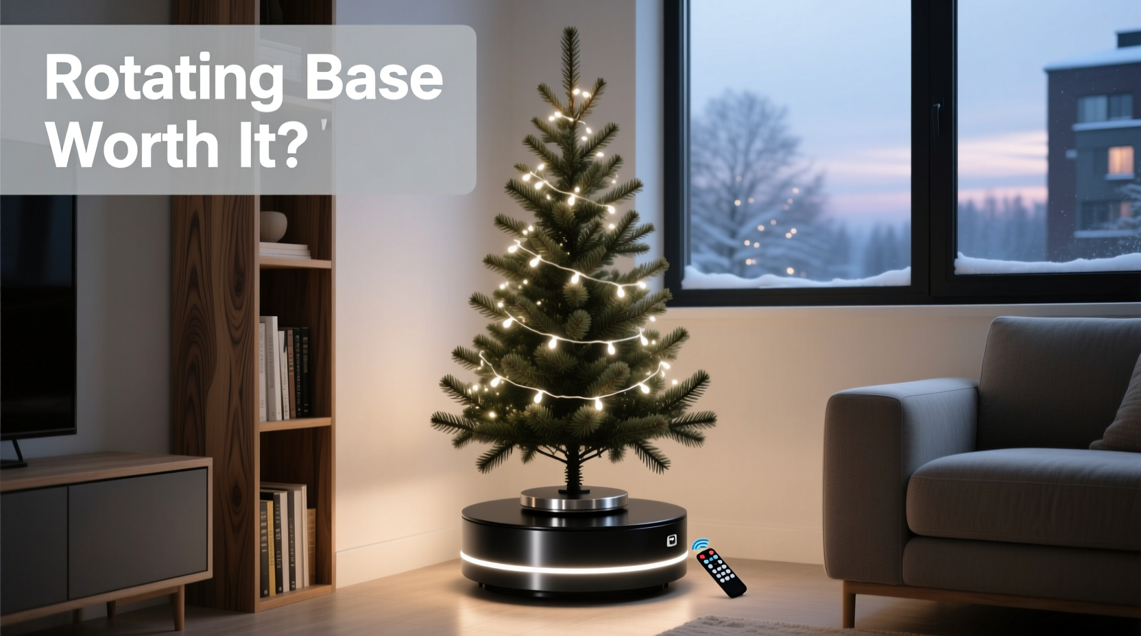 is a rotating christmas tree base worth it for apartments and tight corners