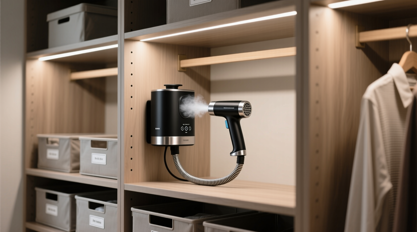 closet organization tips steamer station integration