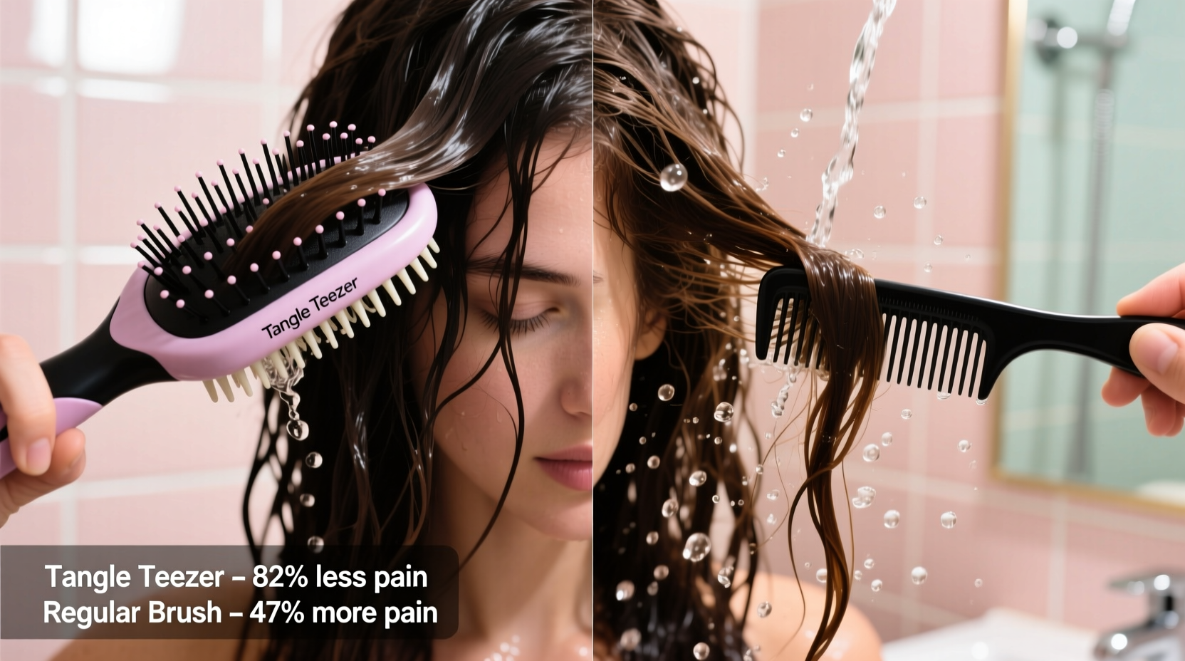 tangle teezer vs regular brush which detangles wet hair faster with less pain