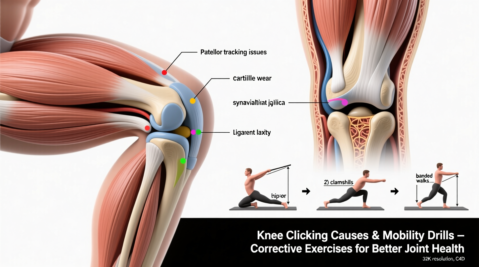why does my knee click when i squat causes and mobility drills