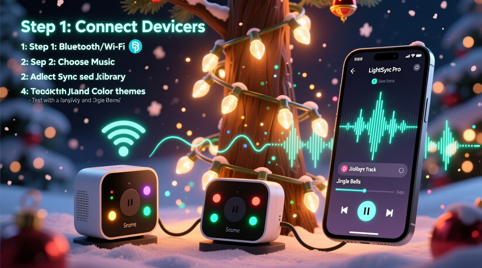 how to sync your christmas lights to music using smart home devices step by step