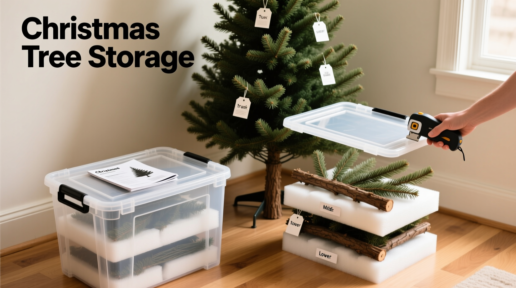 how to store fake christmas tree