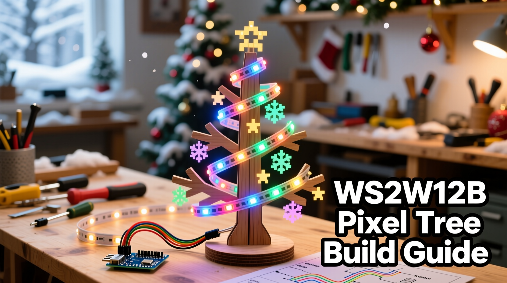 how to build a diy pixel christmas tree using ws2812b leds