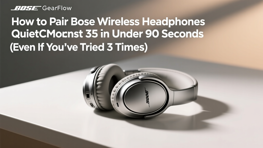 Bose QC35 Pairing Guide: Fix Bluetooth Fast (2026)