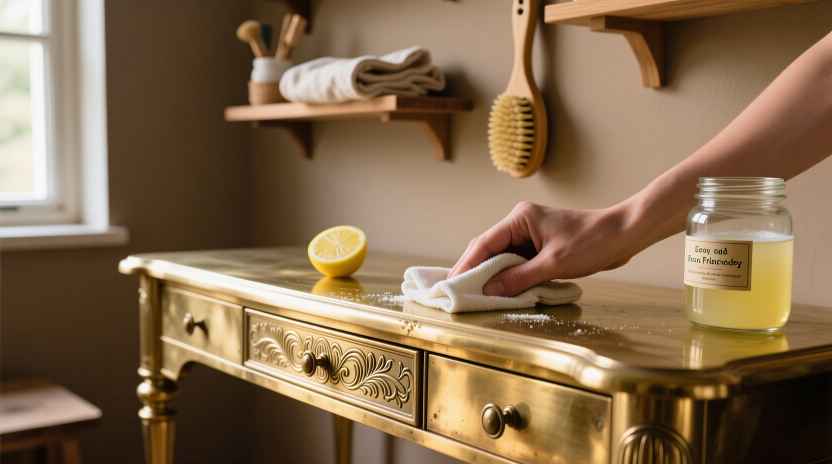 eco friendly brass polishing with fermented black tea