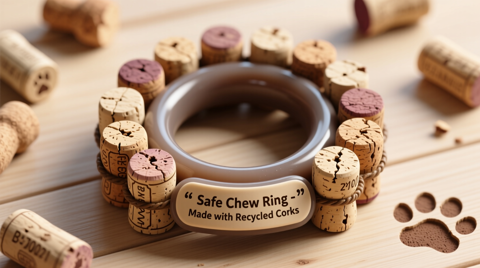 how to use leftover wine corks to create custom pet toy chew rings safely