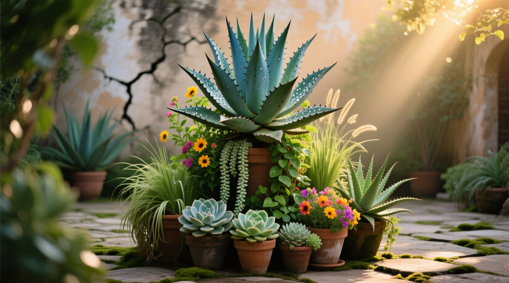 tall container plants full sun