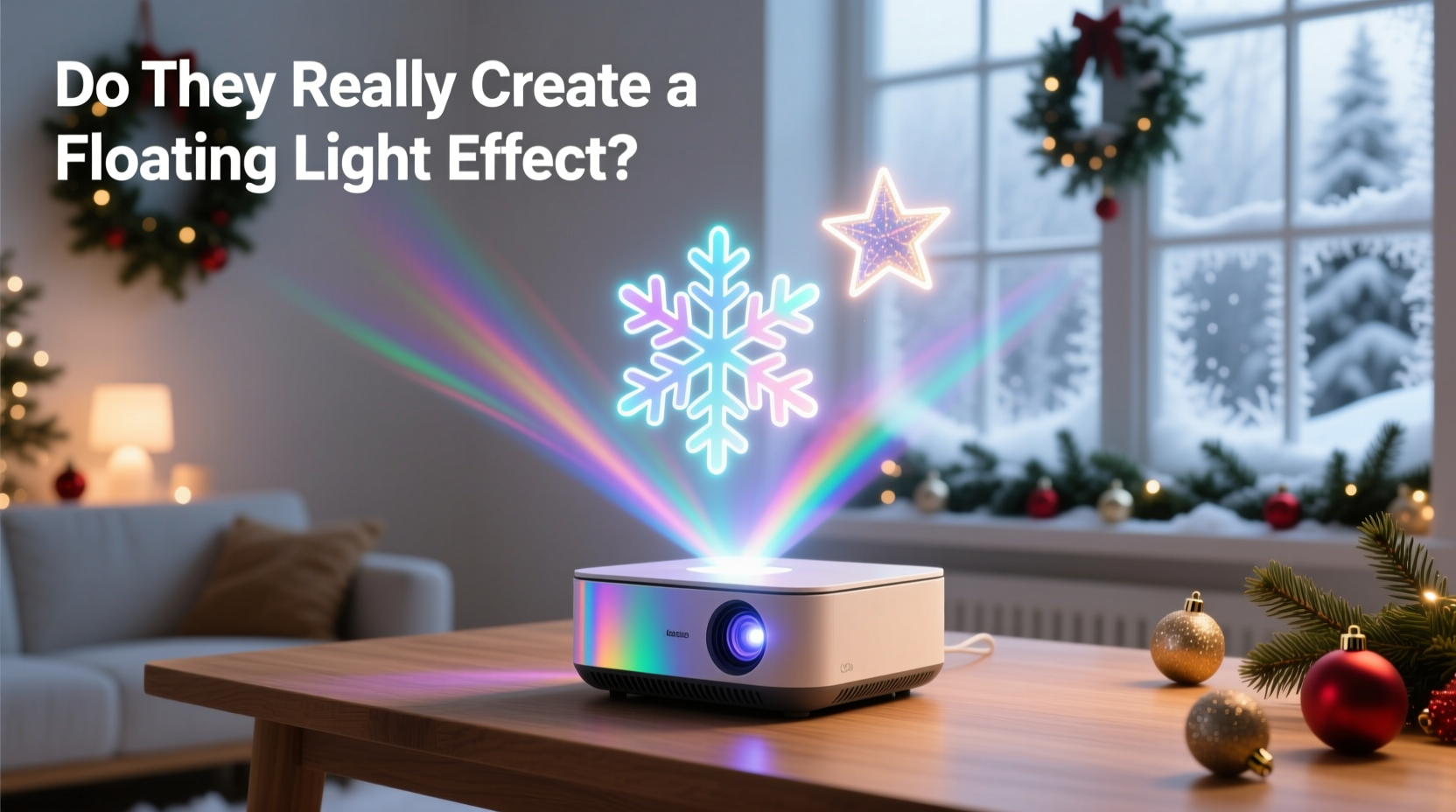 holographic christmas projectors do they really create a floating light effect