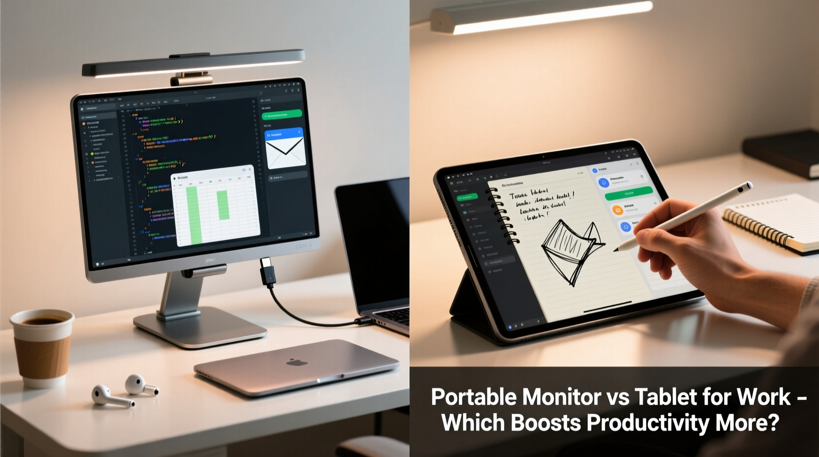 portable monitor vs tablet for work which boosts productivity more