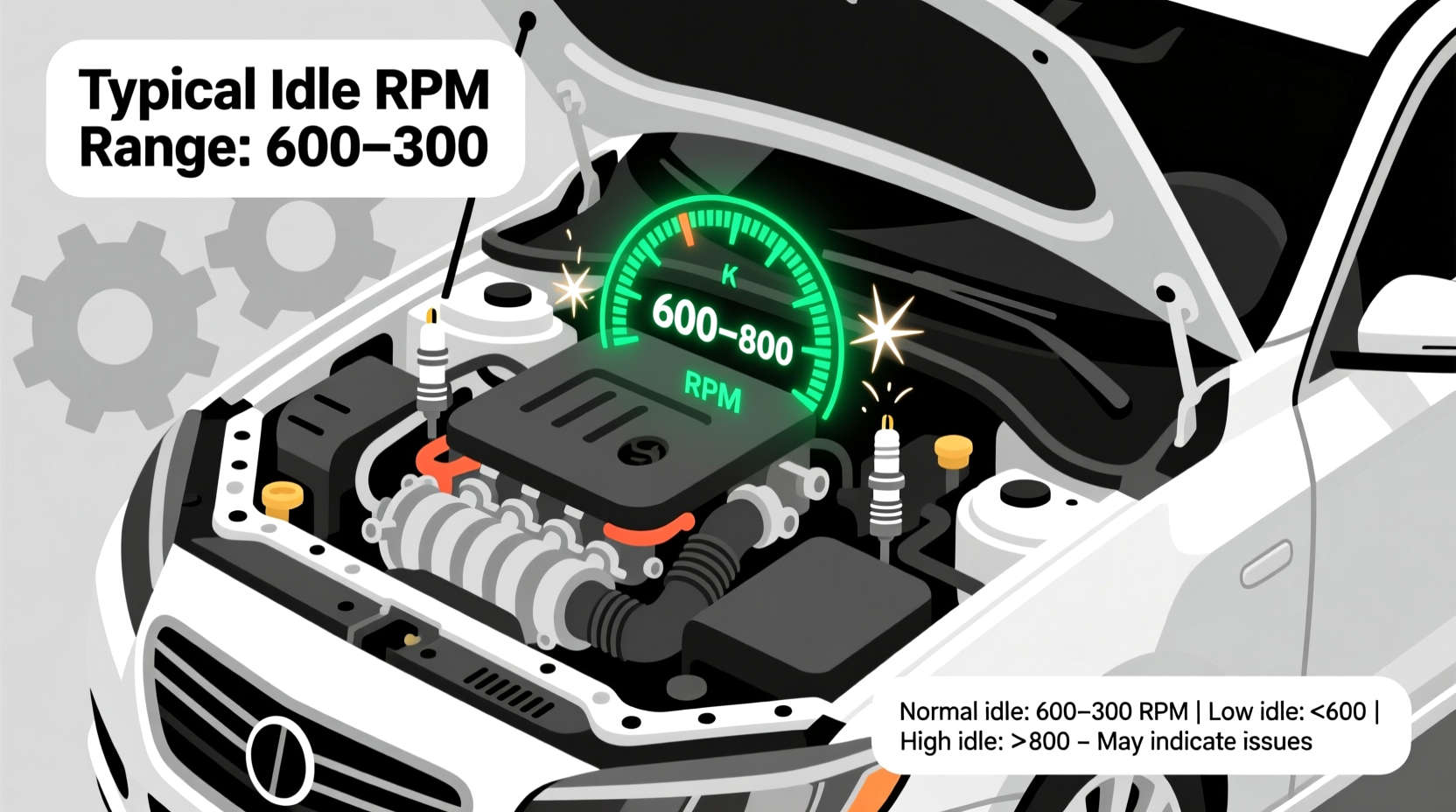 how many rpms should my car idle at
