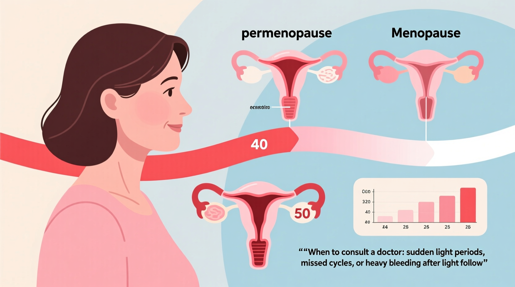 why is my period getting lighter with age when should i be concerned