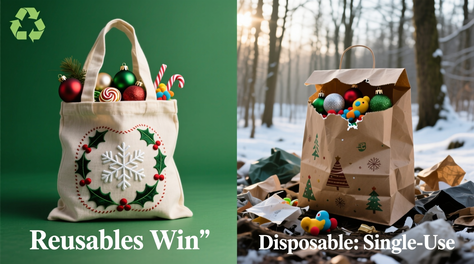 reusable vs disposable christmas gift bags which is truly better for the environment