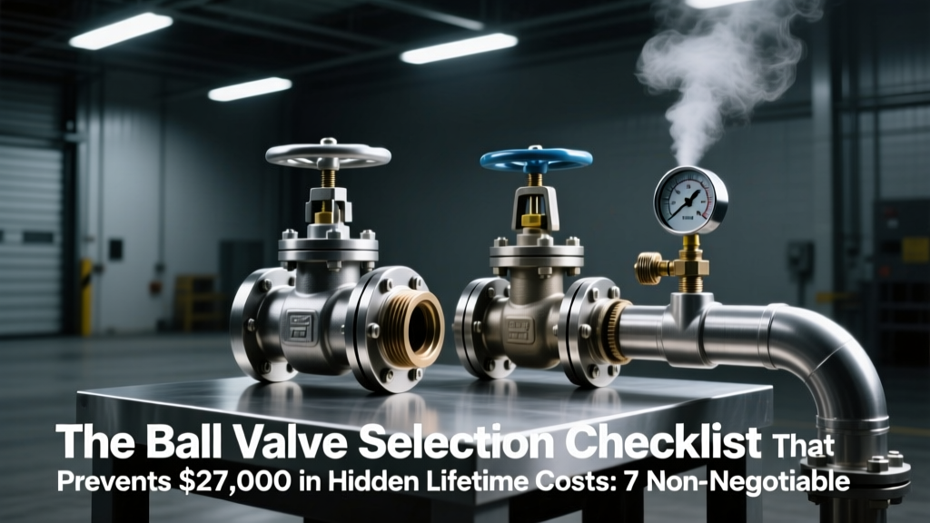 Ball Valve Selection Checklist: Avoid $27K in Lifetime Costs