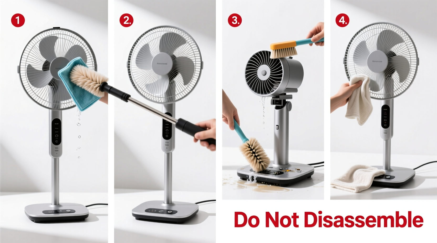 how to deep clean a standing fan without breaking it apart