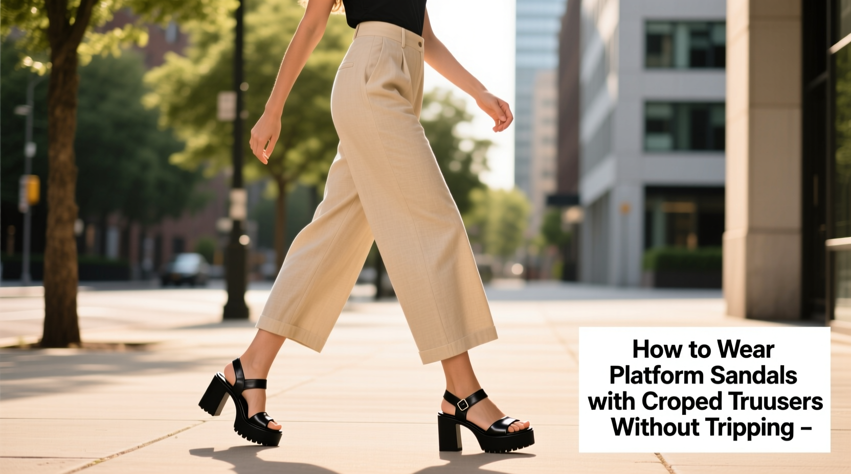 how to wear platform sandals with cropped trousers without tripping