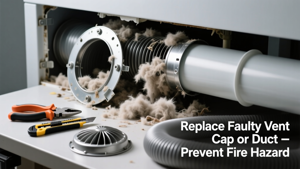 Dryer Vent Clogged? Replace the Faulty Vent Cap or Duct