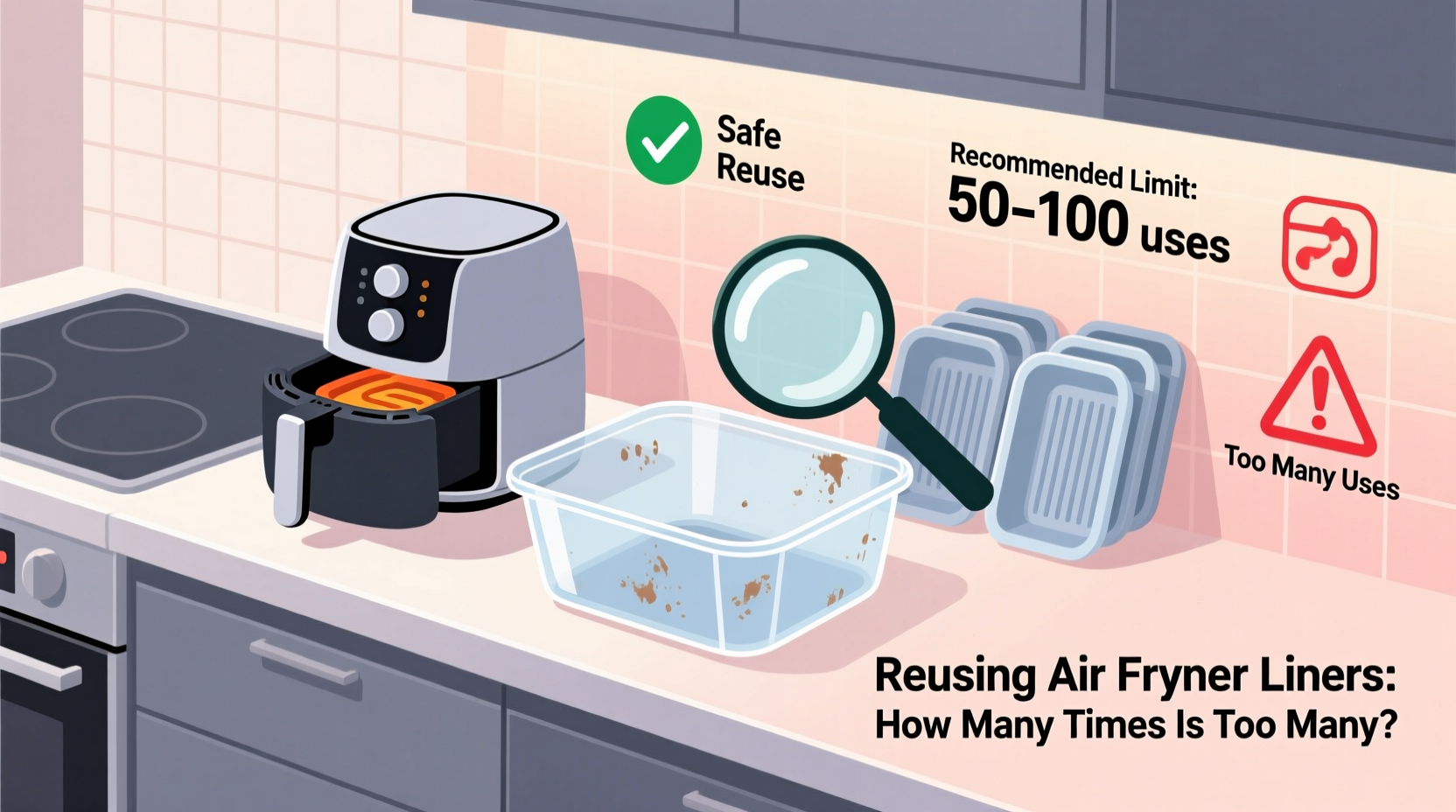can you reuse air fryer liners safely and how many times is too many